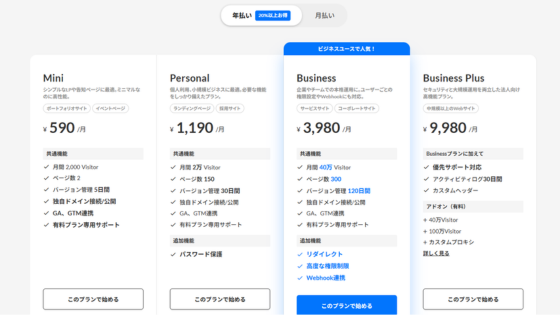 STUDIOの料金