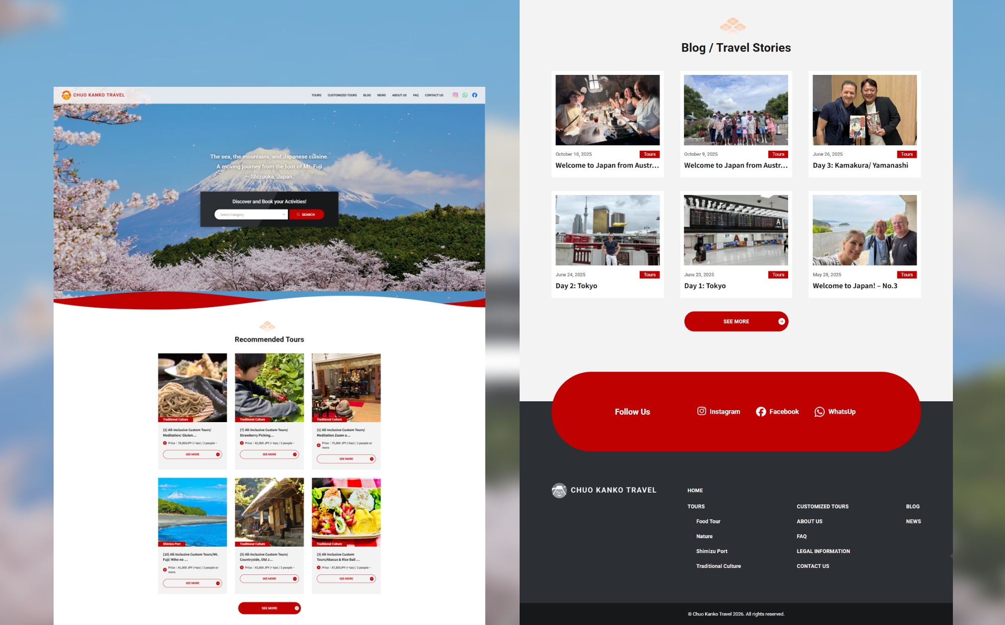 CHUO KANKO TRAVEL PCデザイン